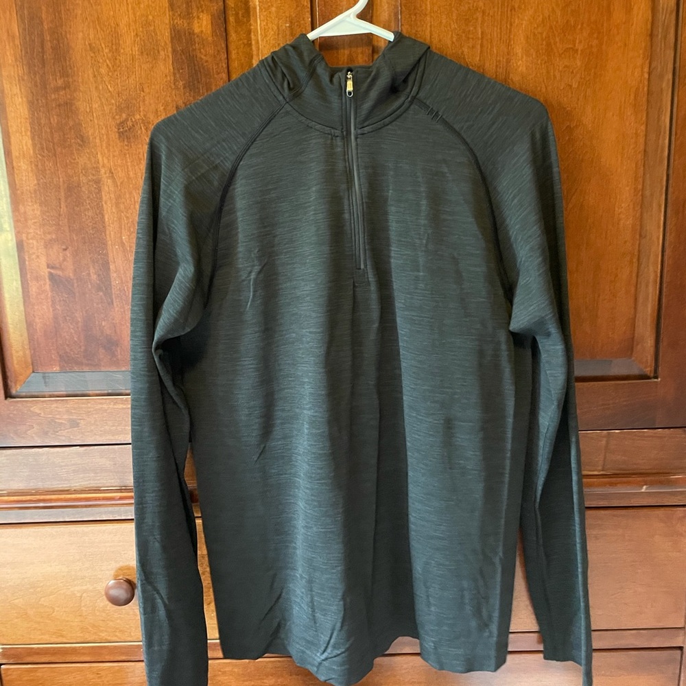 2 long sleeve Lululemon quarter zips with a hood.
